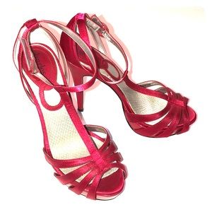 Charles David Satin strappy heels